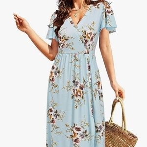 Bohemian floral maxi dress